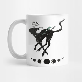 Cute Black Cat Running Mug